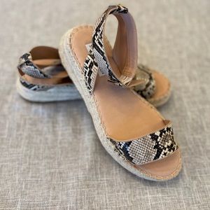 Steve Madden Julieta Snake Espadrille Sandals 7.5